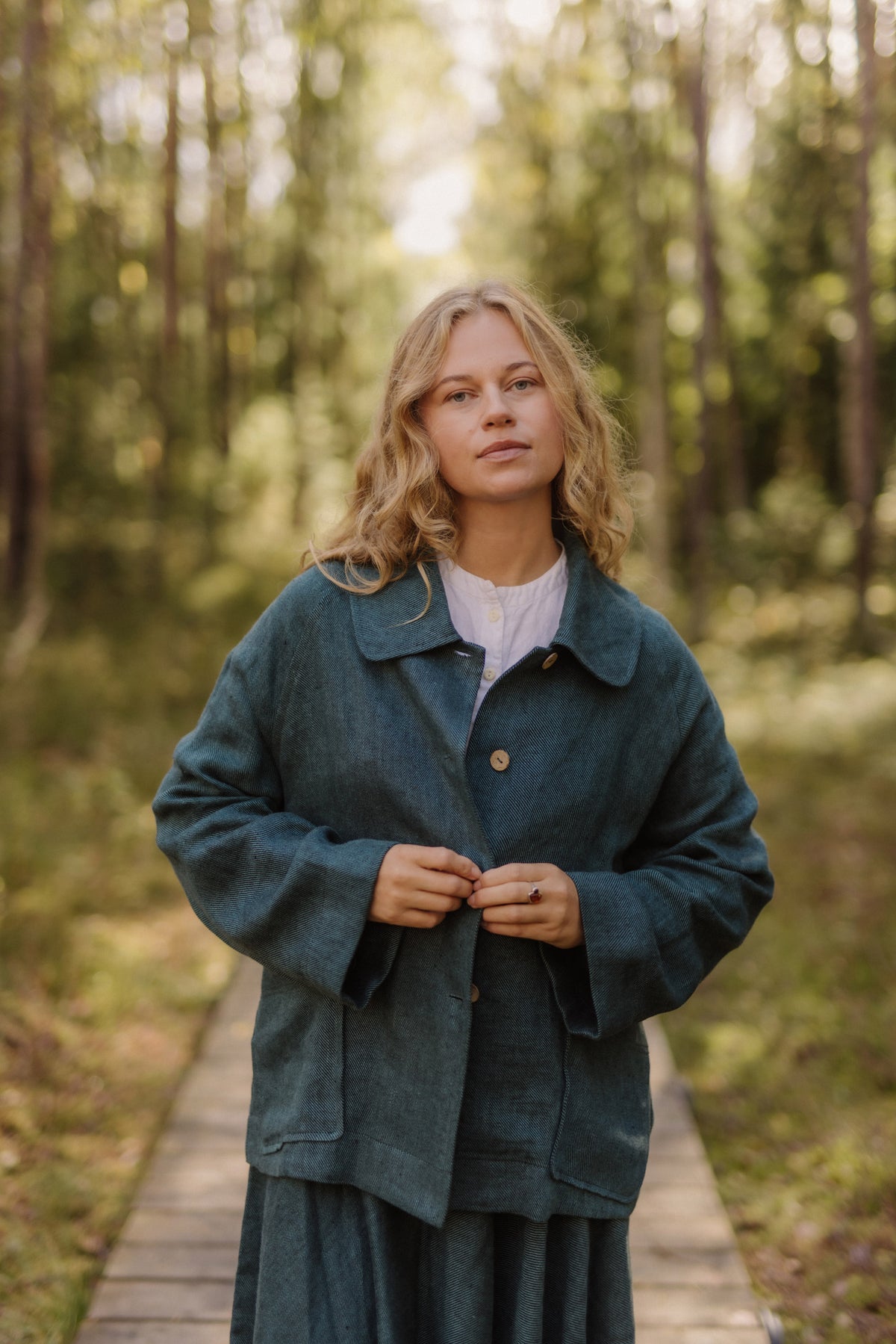 Oversized women's linen jacket Kate