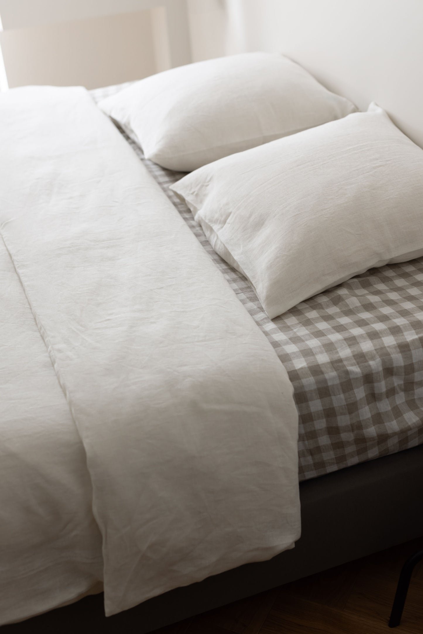 Natural linen bedding set