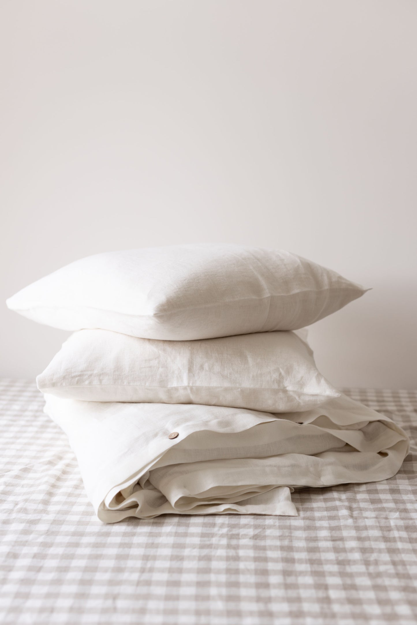 Natural linen bedding set