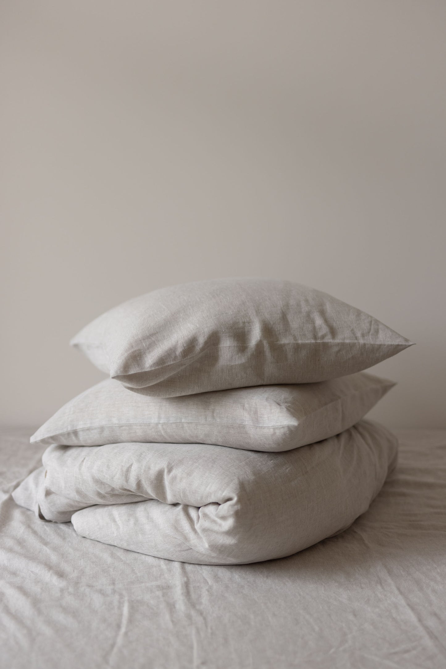 Natural linen bedding set