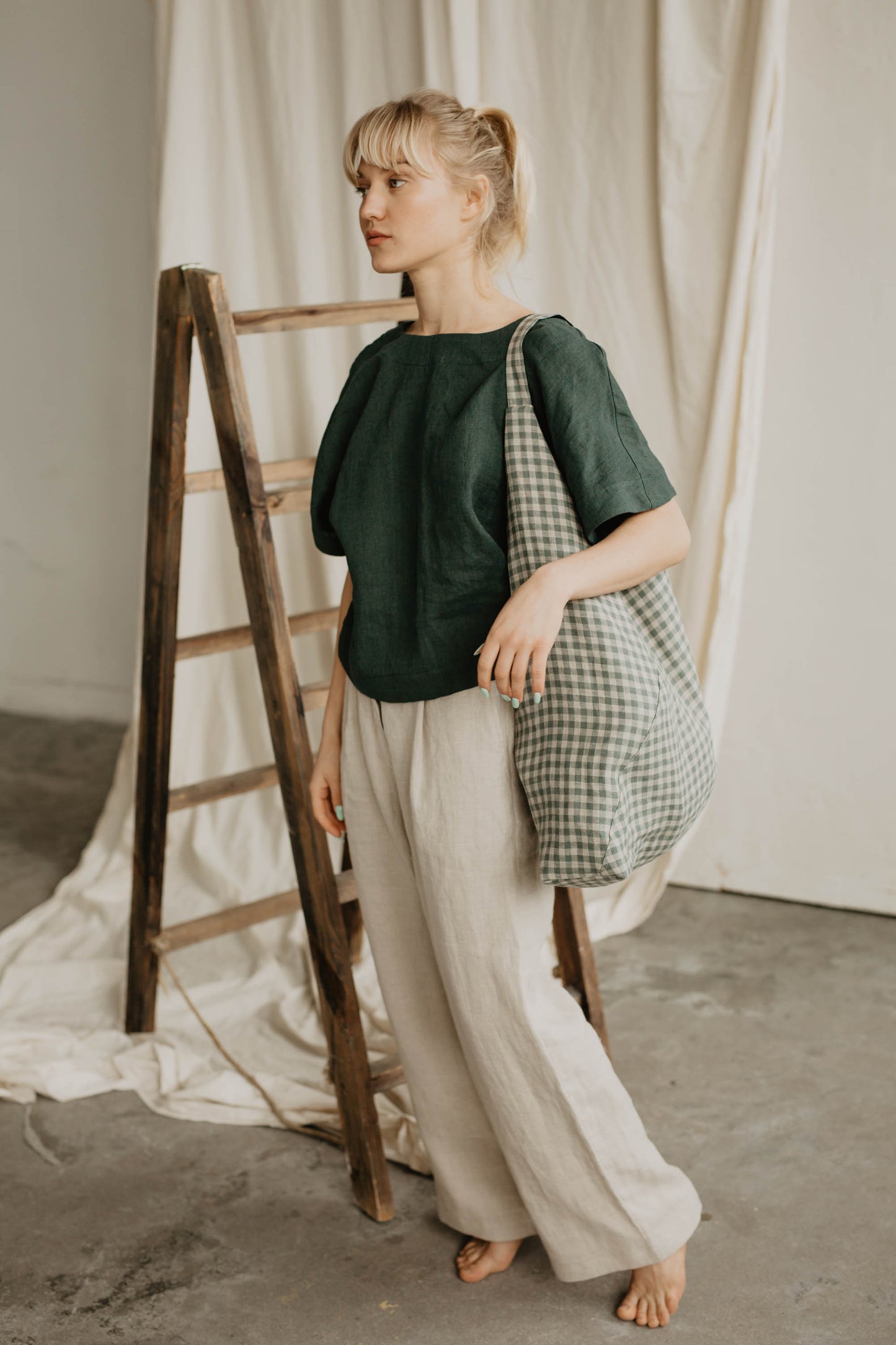 Linen shopping bag