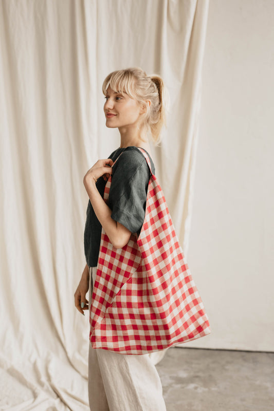 Linen shopping bag