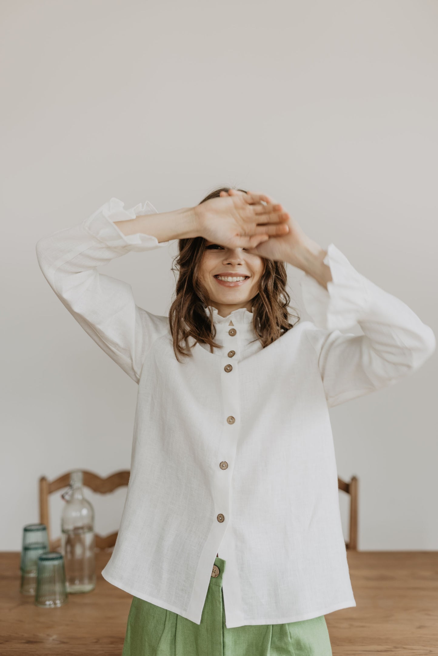 Women's linen shirt Juodkrante