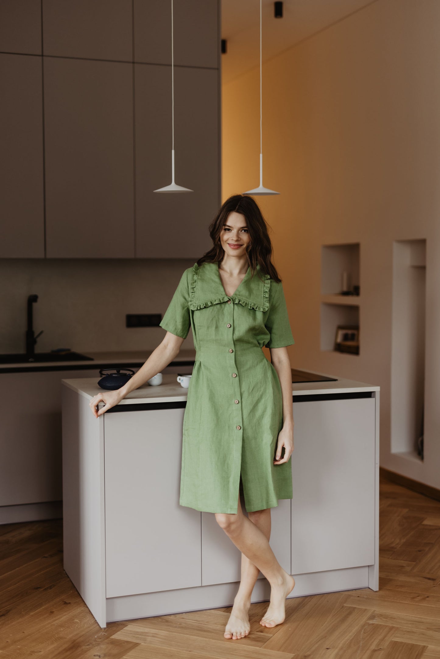 Women's linen dress Melnrage