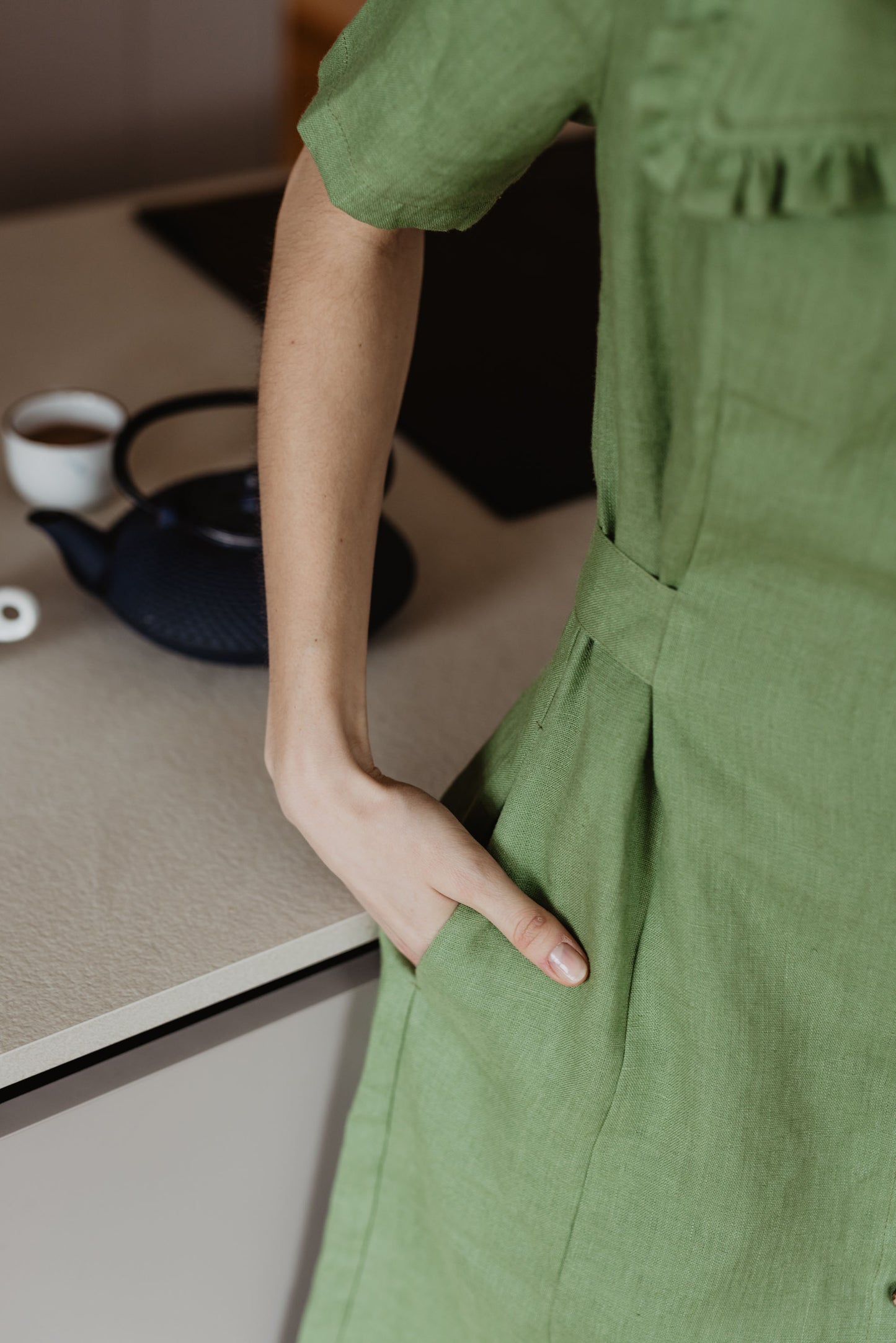 Women's linen dress Melnrage