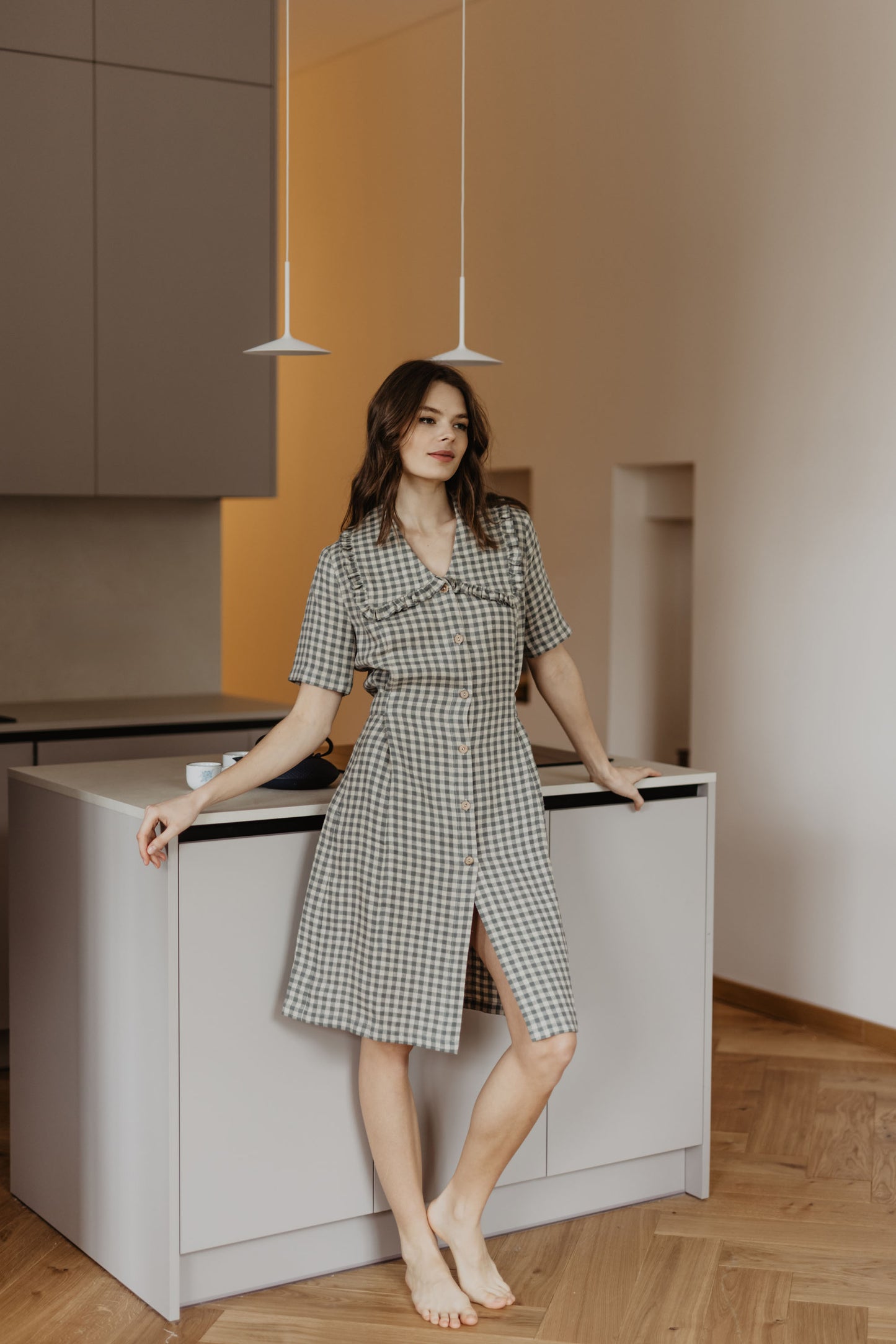 Women's linen dress Melnrage