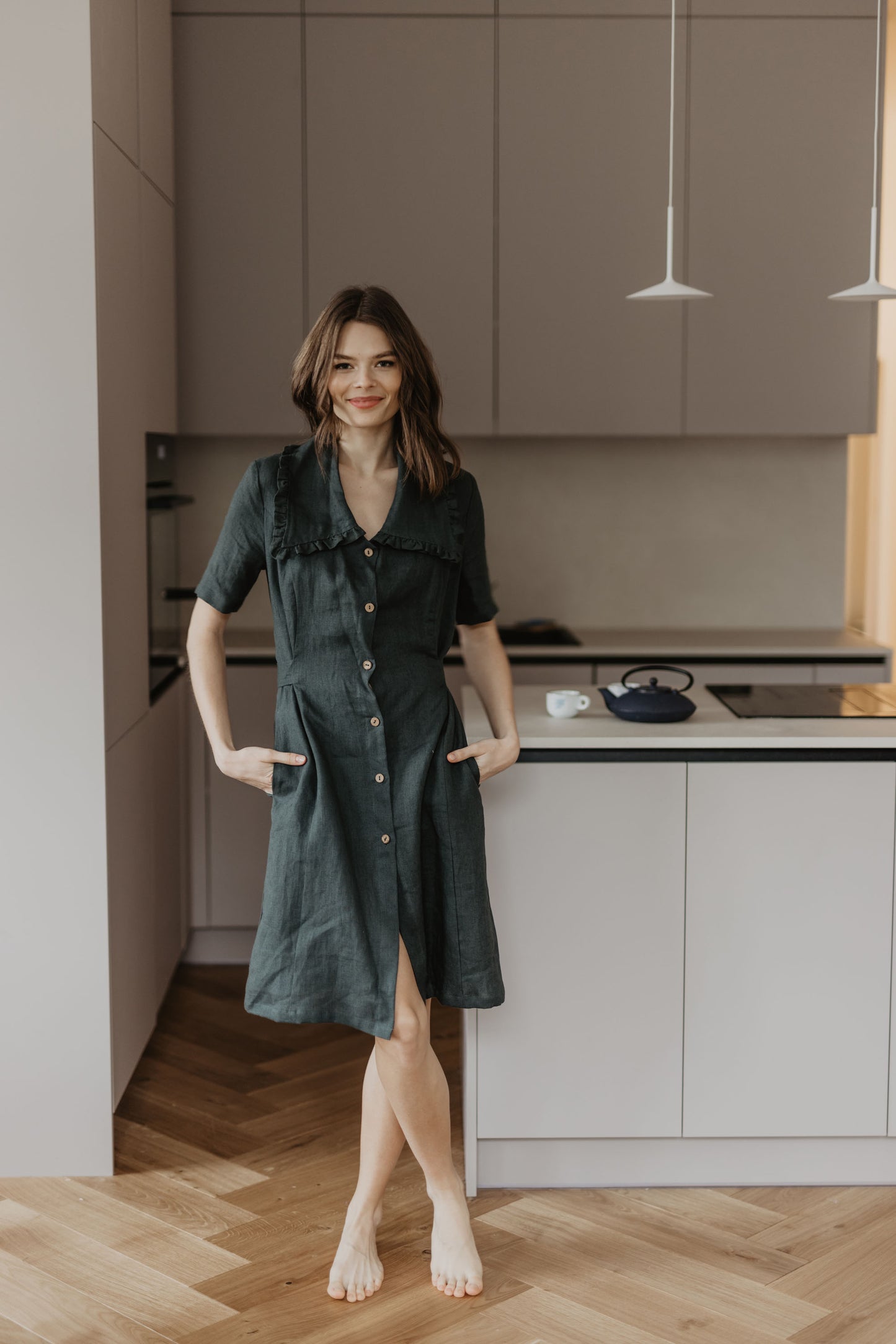 Women's linen dress Melnrage