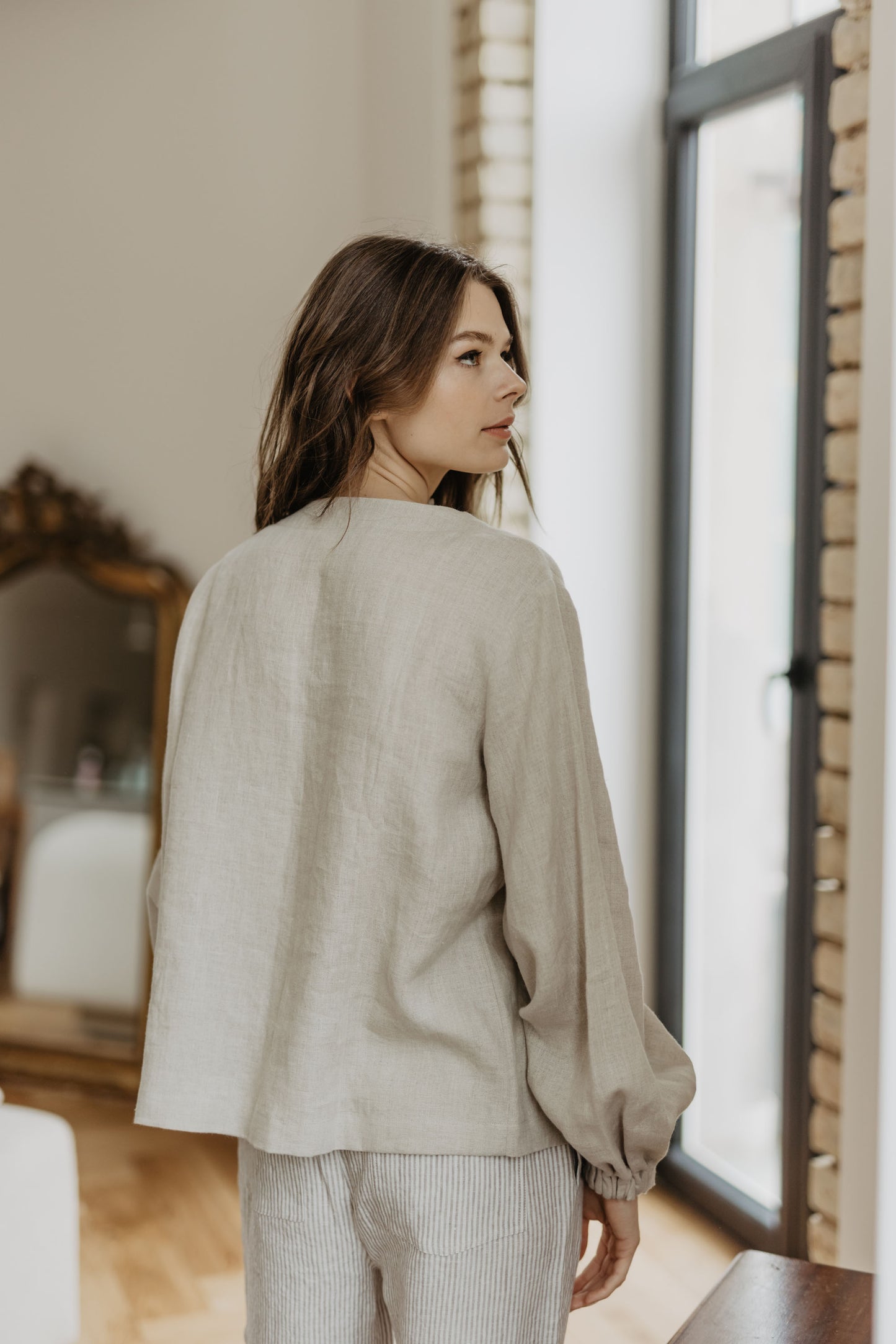 Women's linen blouse Nida
