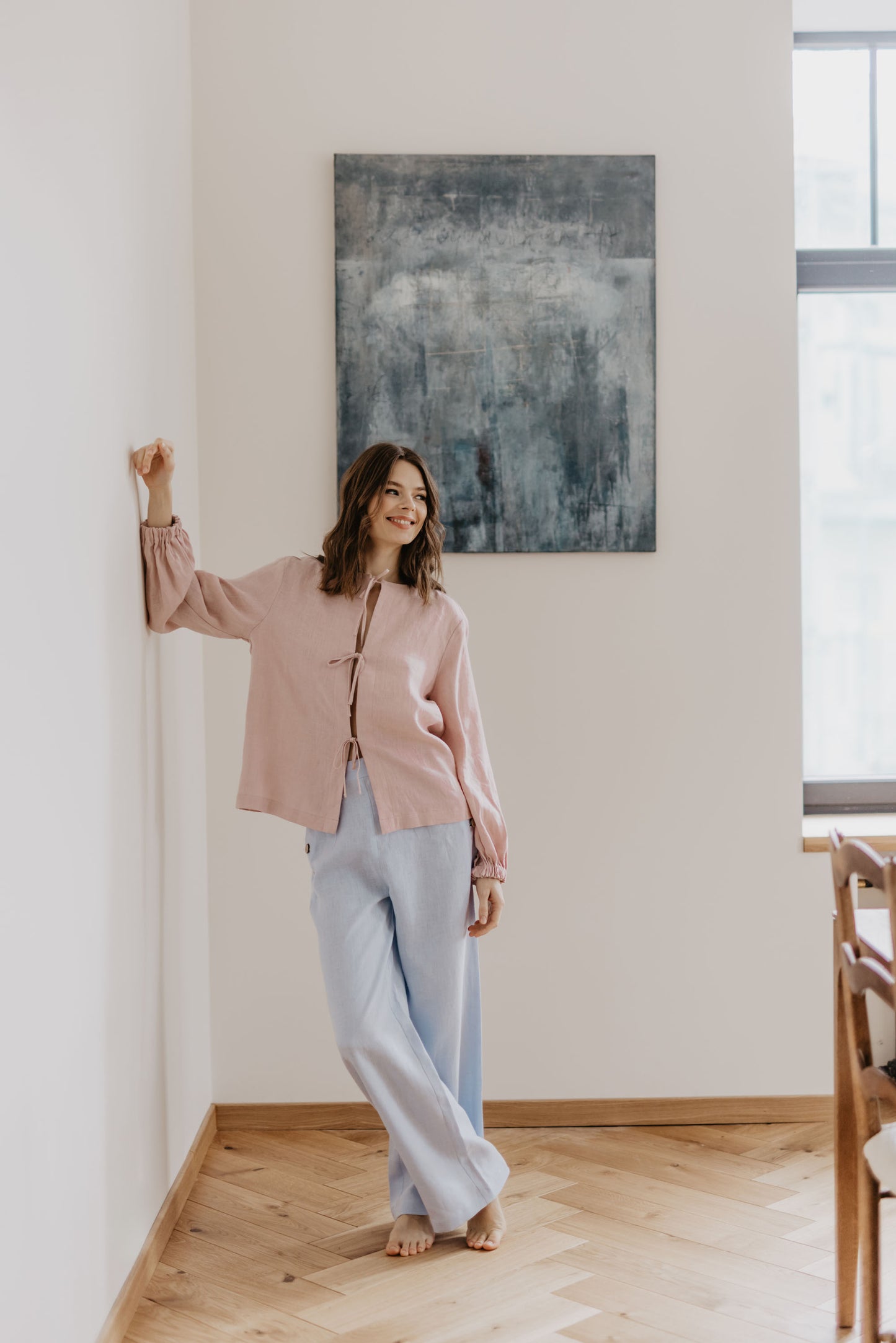 Women's linen blouse Nida
