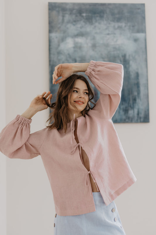 Women's linen blouse Nida