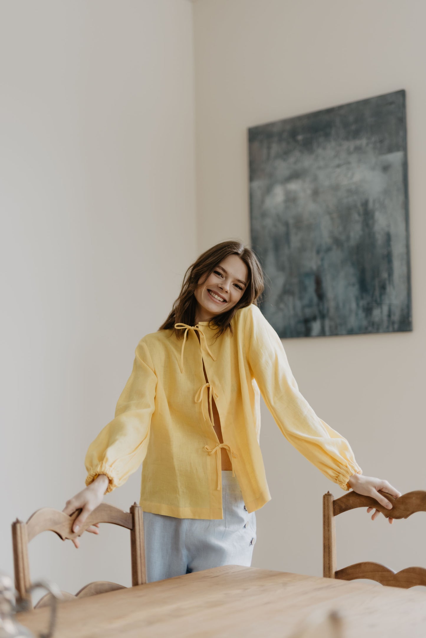 Women's linen blouse Nida