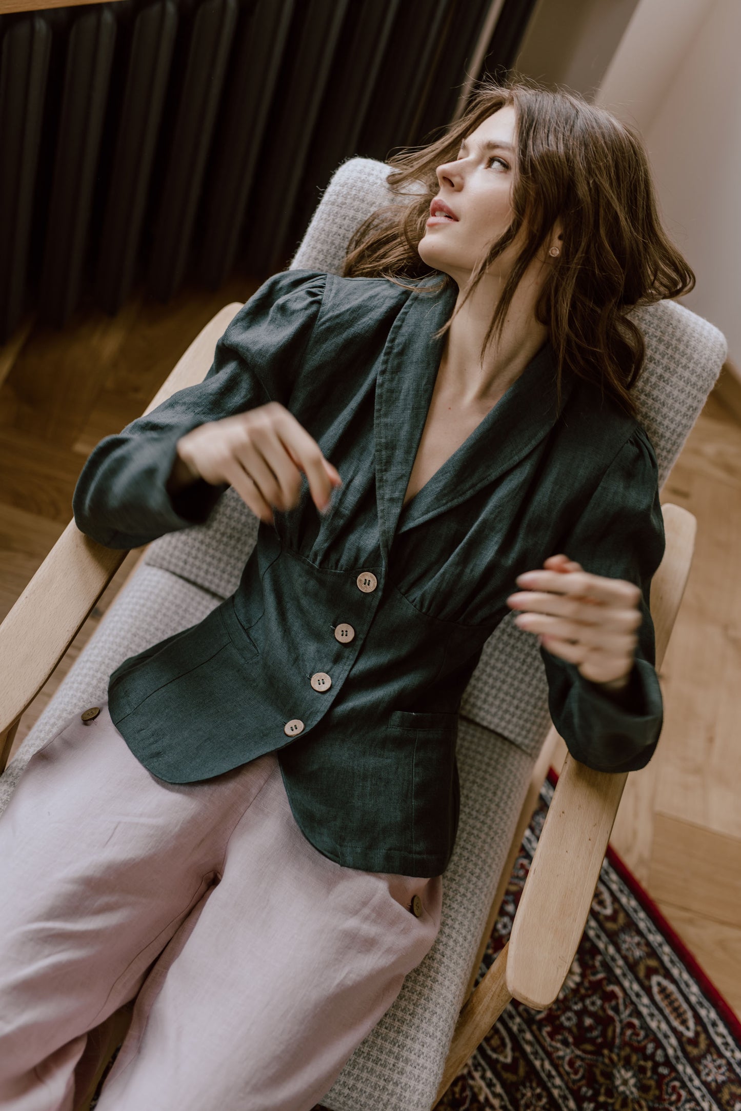 Women's linen blazer Neringa