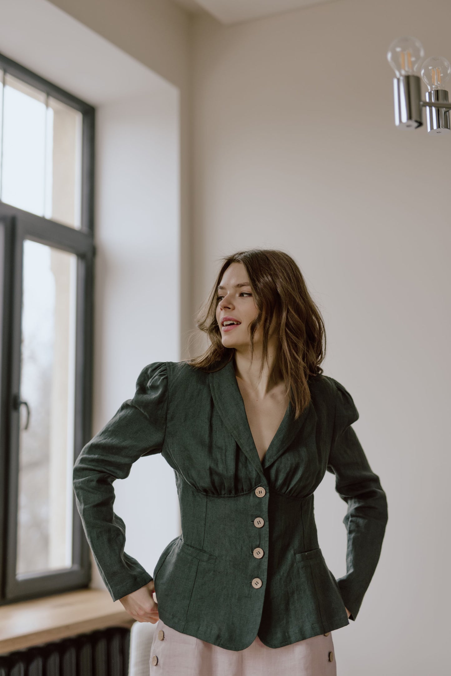 Women's linen blazer Neringa