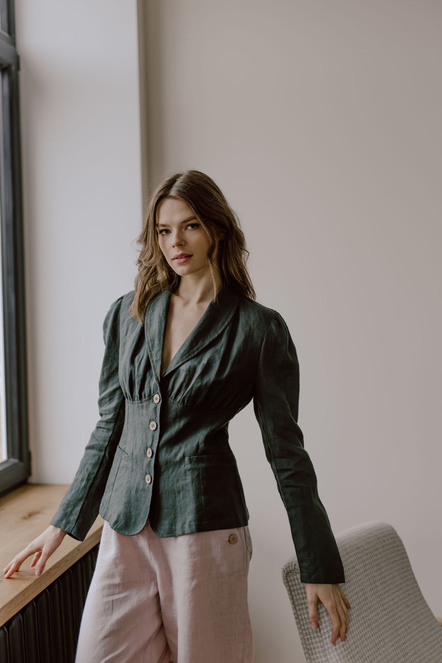 Women's linen blazer Neringa
