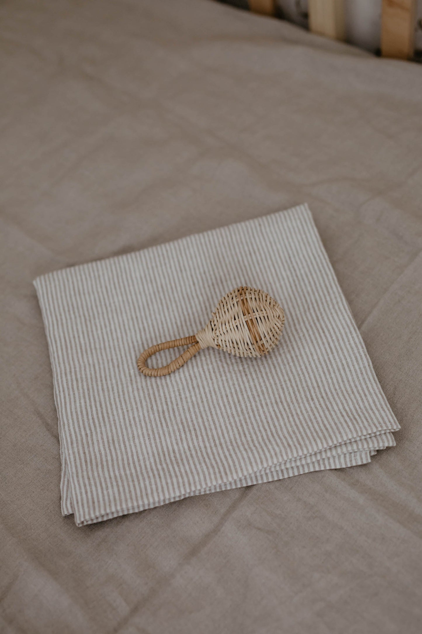 Linen baby swaddle