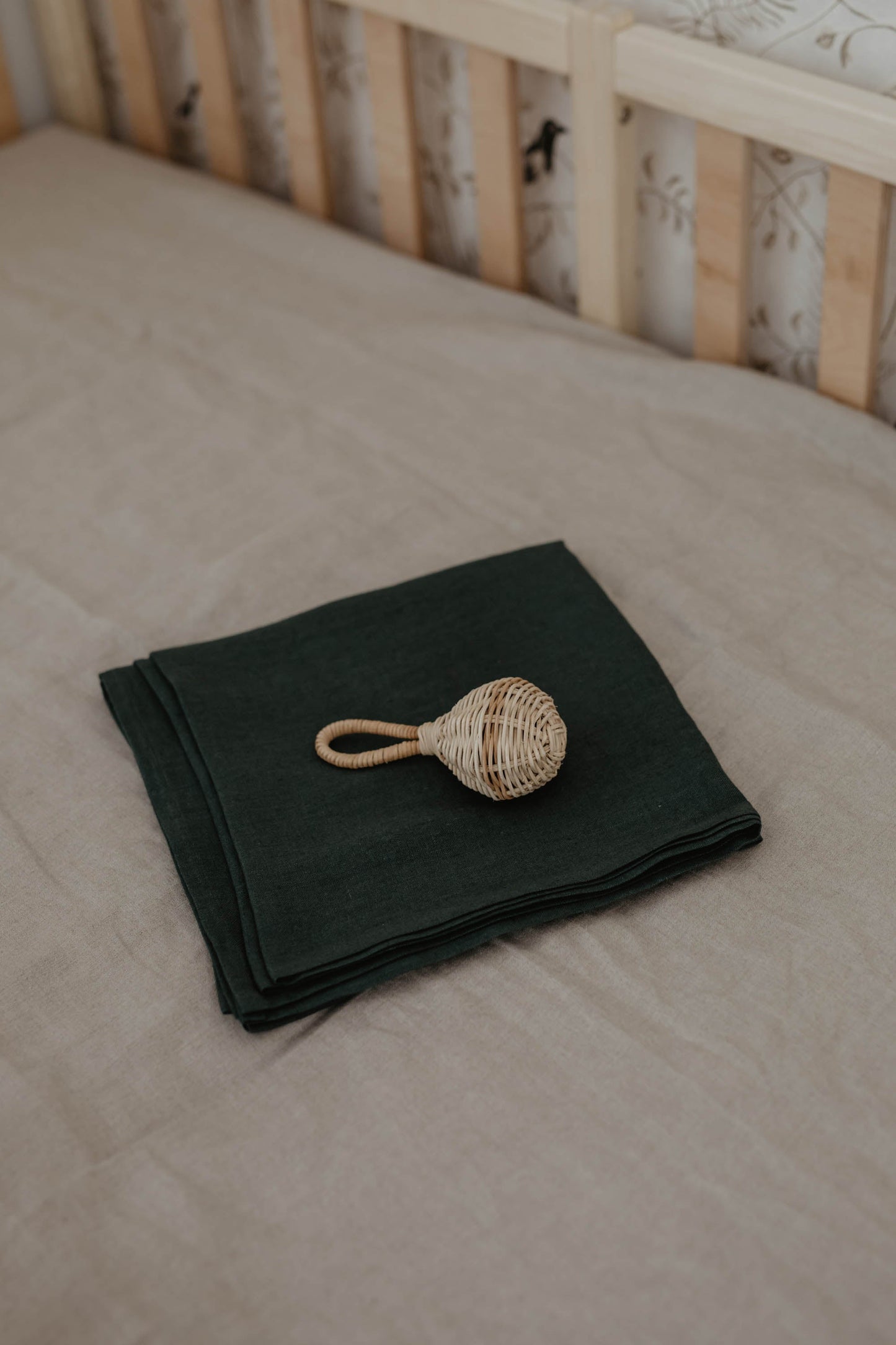 Linen baby swaddle