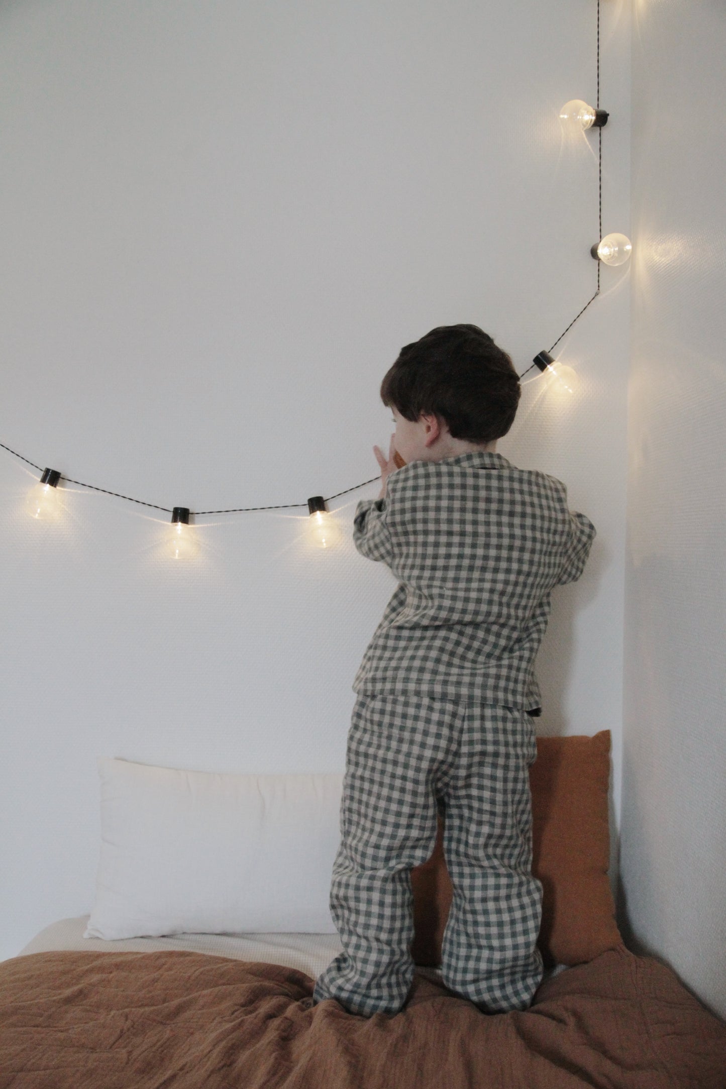 Linen pajama set for kids Žemeliukas