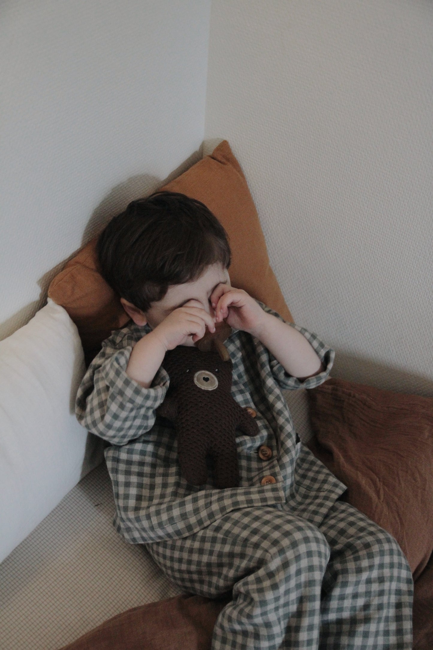 Linen pajama set for kids Žemeliukas