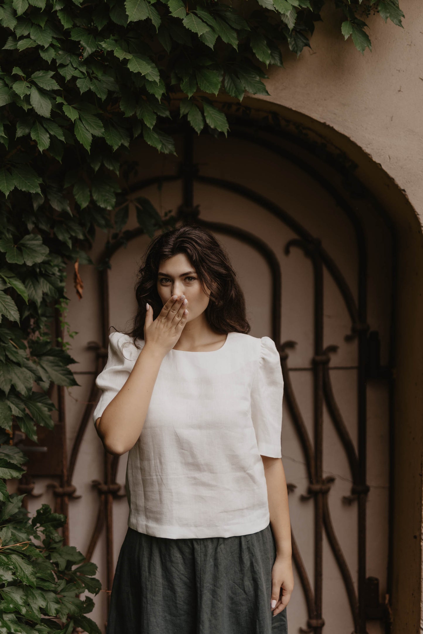 Women's linen top Poppy