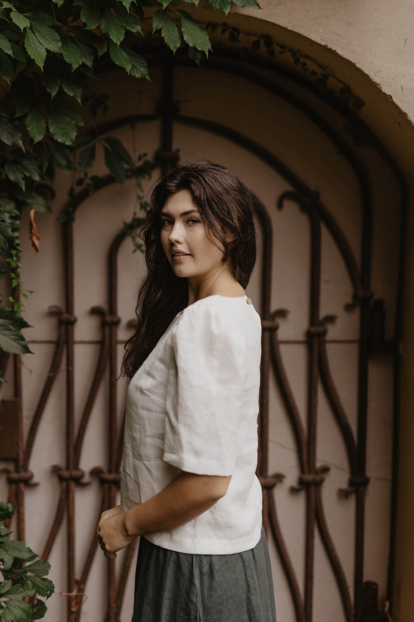 Women's linen top Poppy