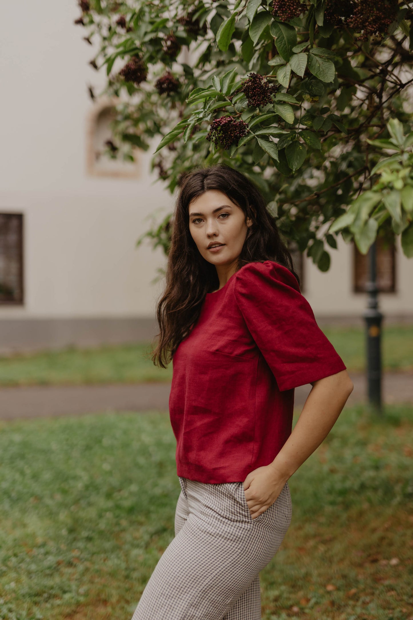 Women's linen top Poppy
