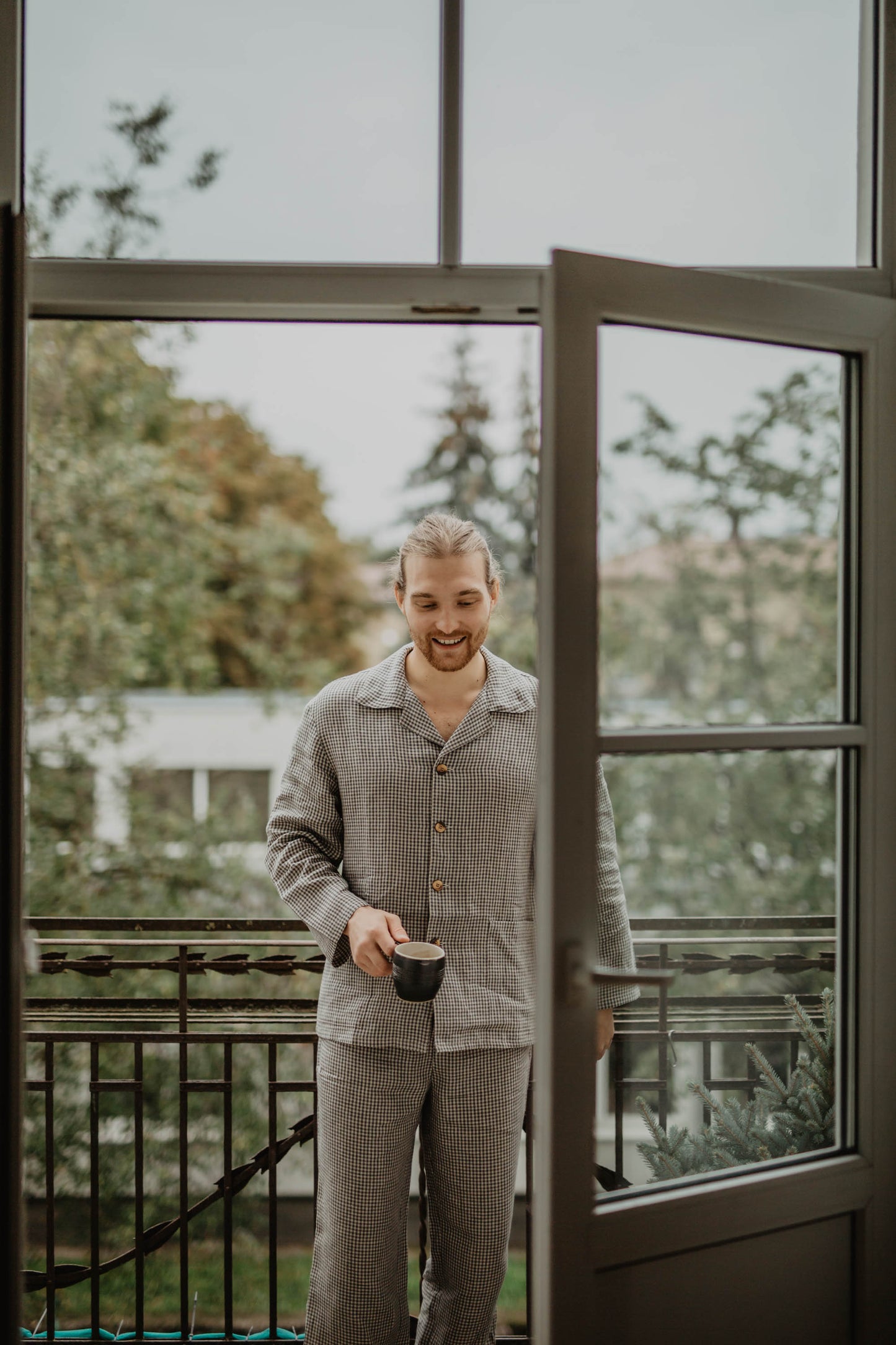 Mens linen pyjama set PERKŪNAS