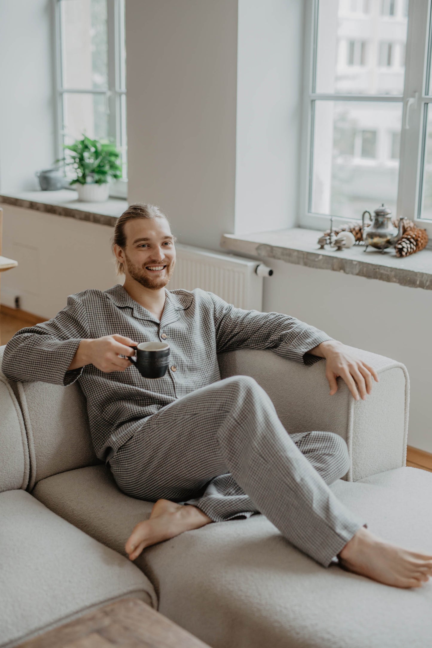 Mens linen pyjama set PERKŪNAS