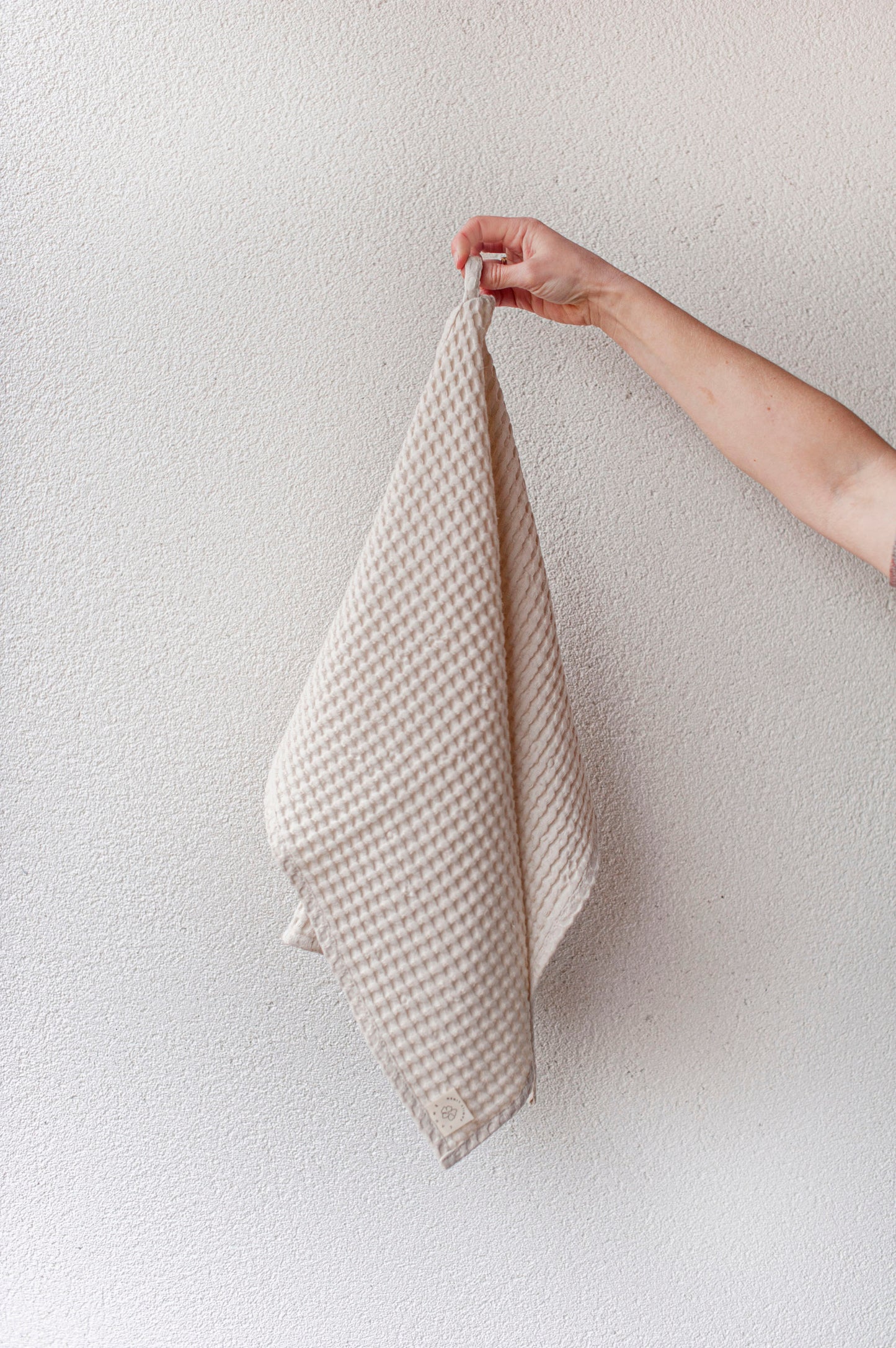 Waffle linen hand towel