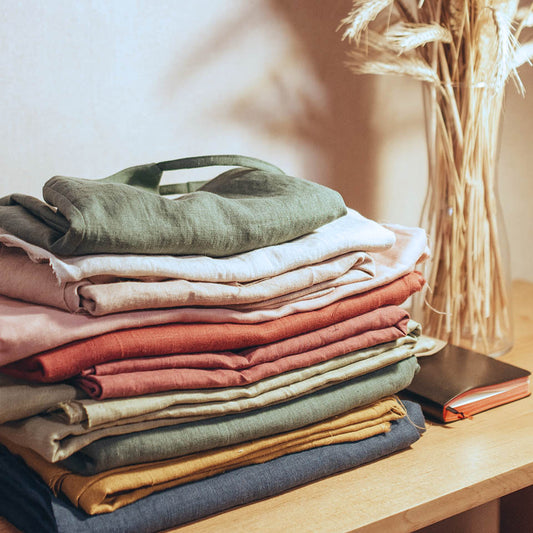 Folded linen clothes