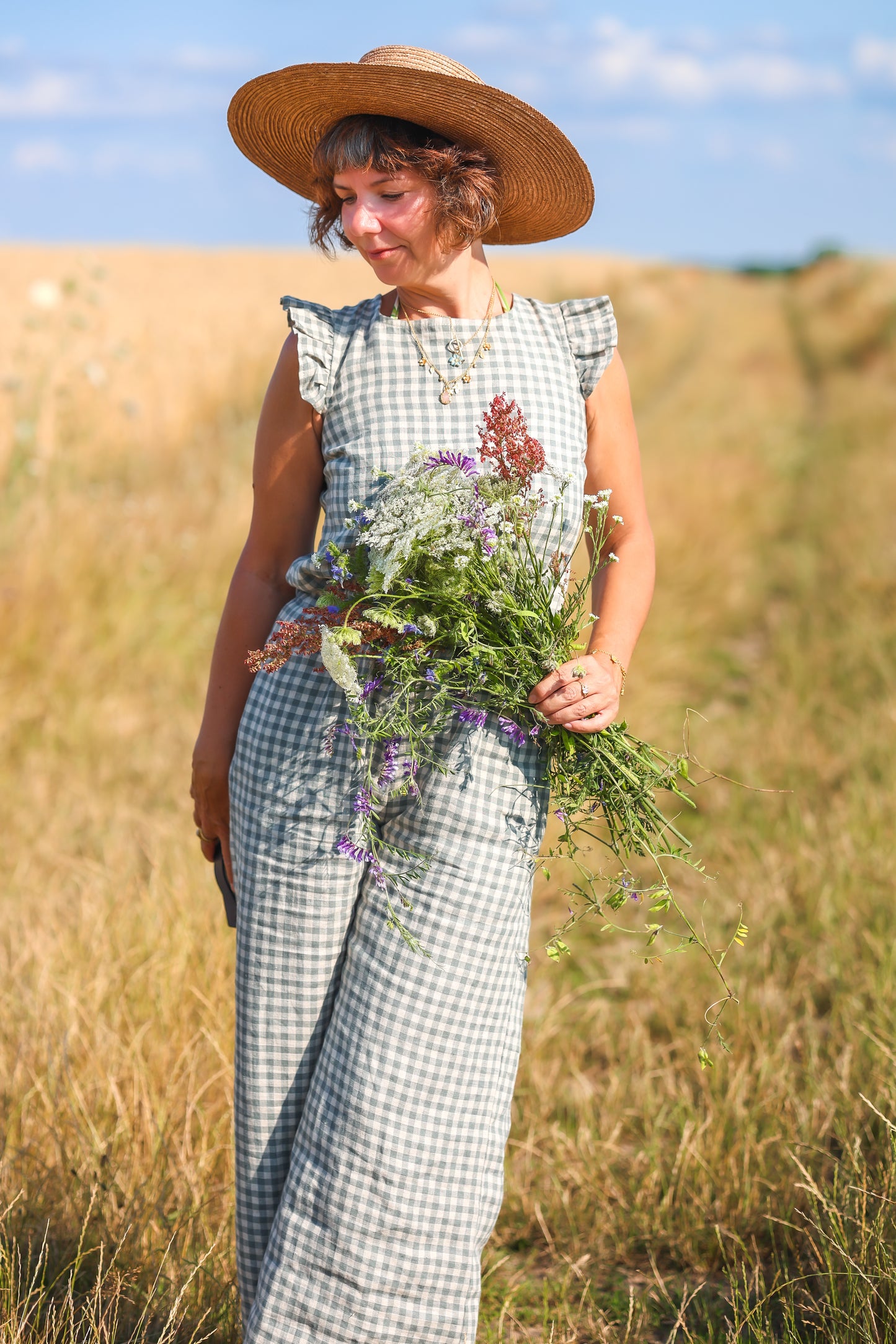 Women's linen jumpsuit Giedra - Archive