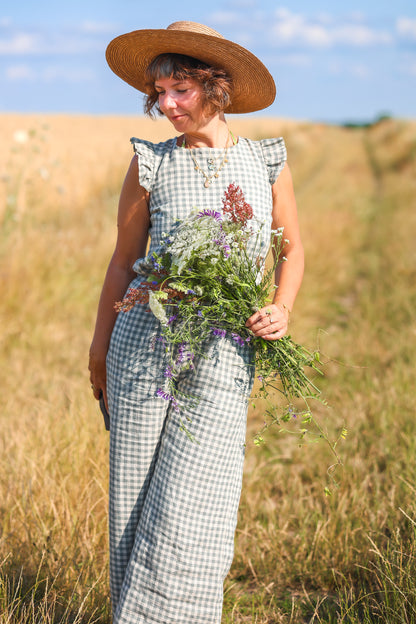 Women's linen jumpsuit Giedra - Archive