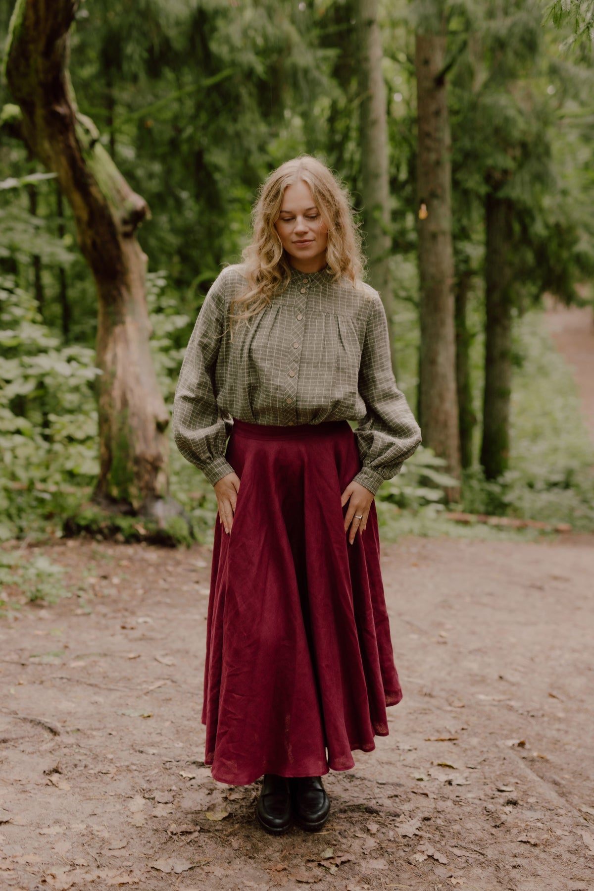 Full circle linen skirt Saulė