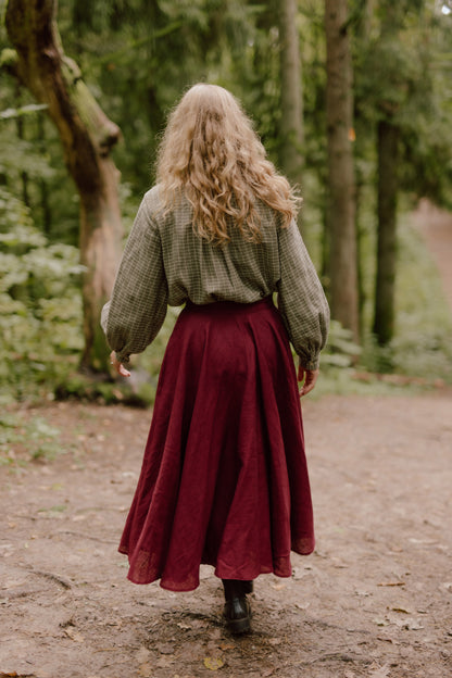 Full circle linen skirt Saulė