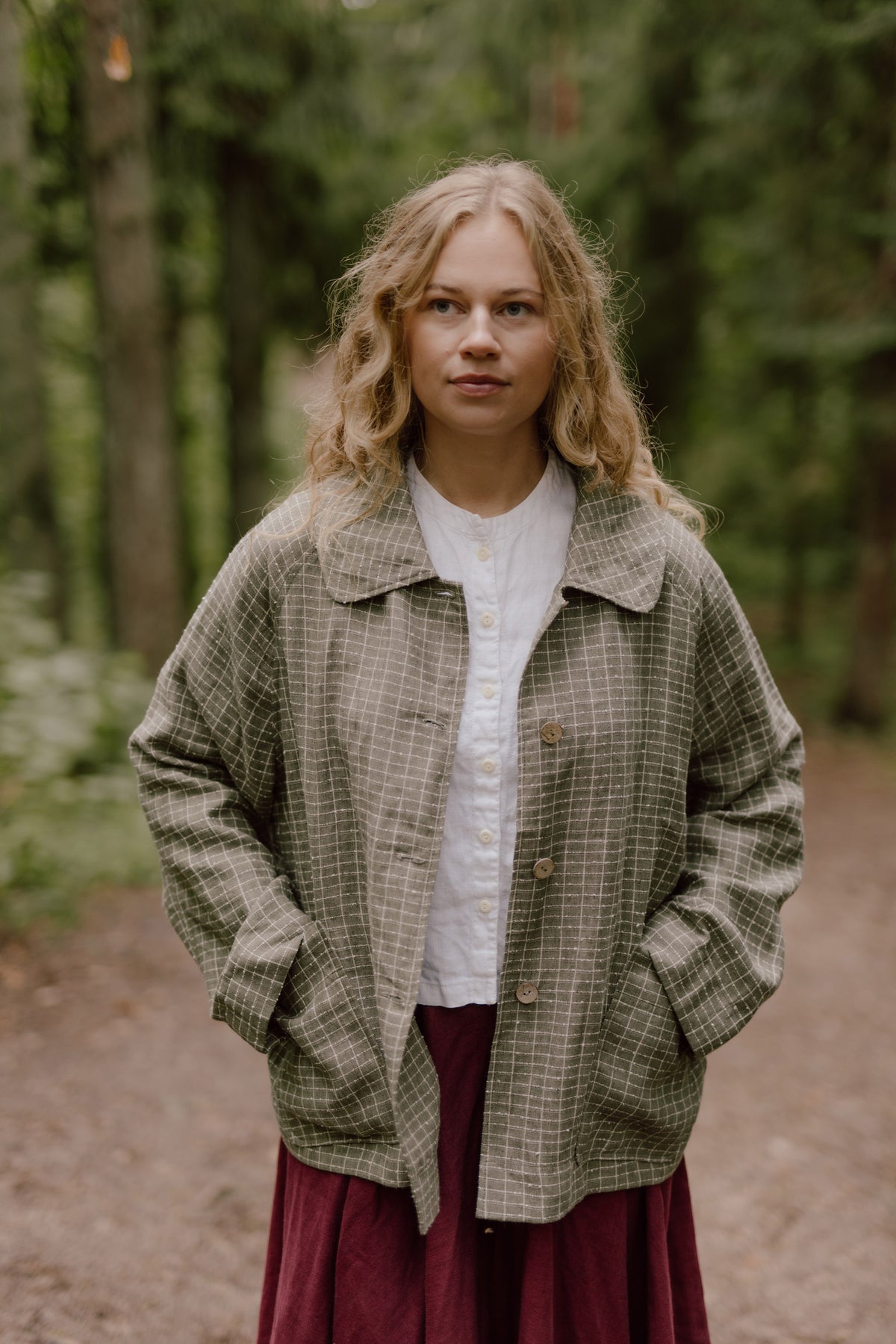 Oversized women's linen jacket Kate