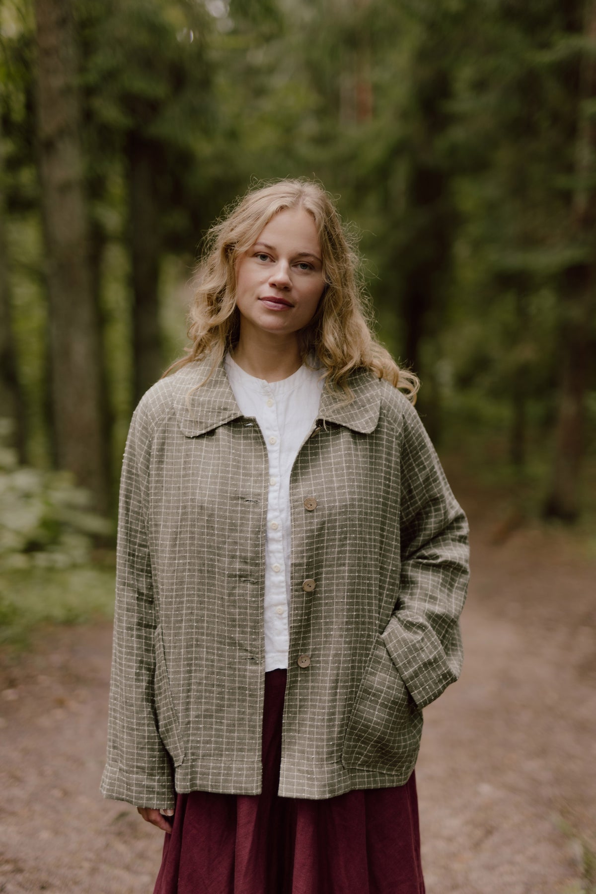 Oversized women's linen jacket Kate