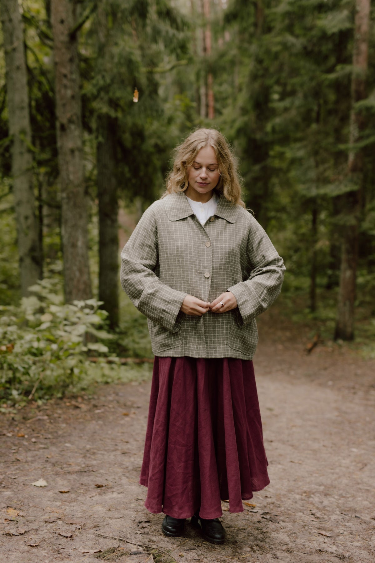 Oversized women's linen jacket Kate