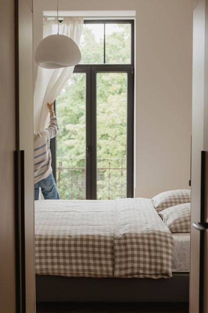 Natural linen bedding set