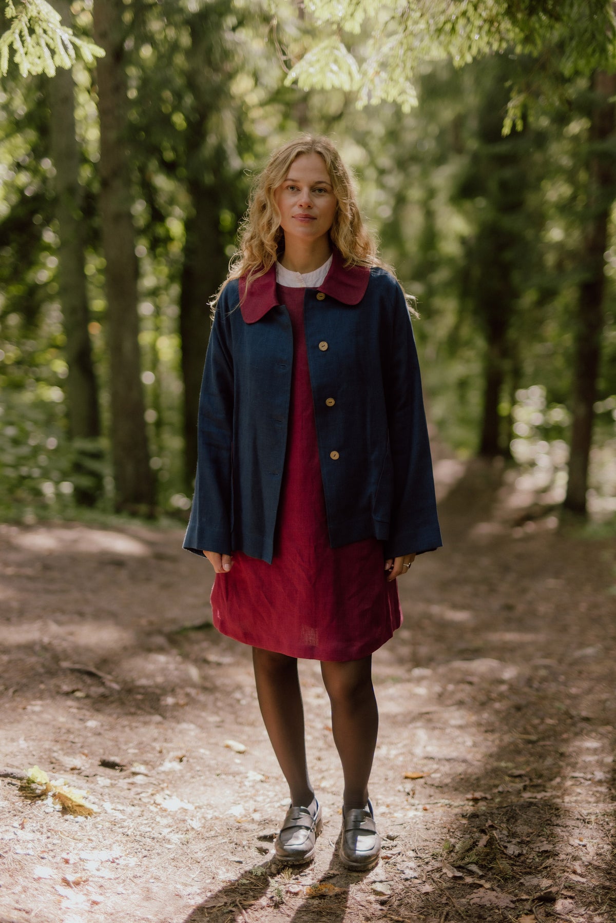 Oversized women's linen jacket Kate