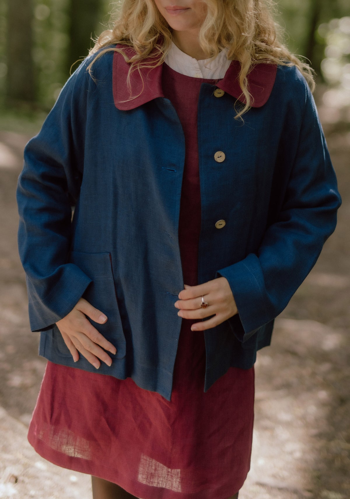 Oversized women's linen jacket Kate