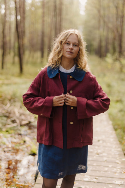 Oversized women's linen jacket Kate