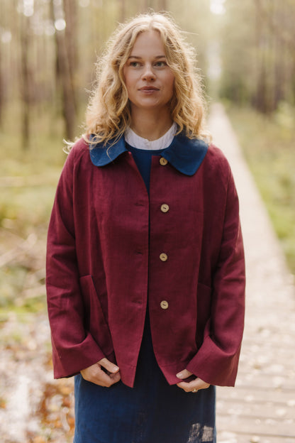 Oversized women's linen jacket Kate