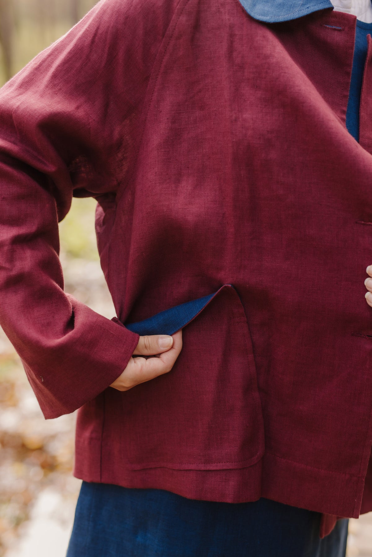 Oversized women's linen jacket Kate