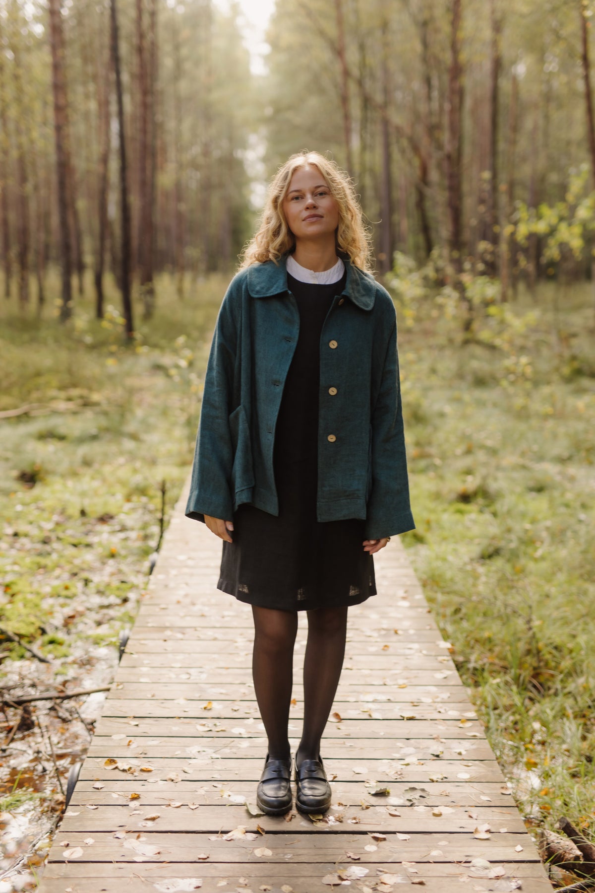Oversized women's linen jacket Kate