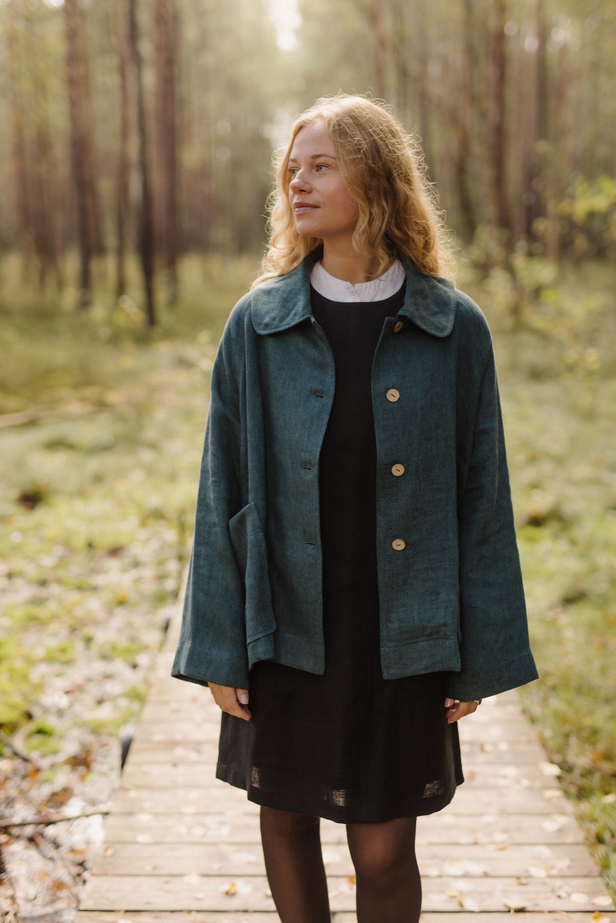Oversized women's linen jacket Kate