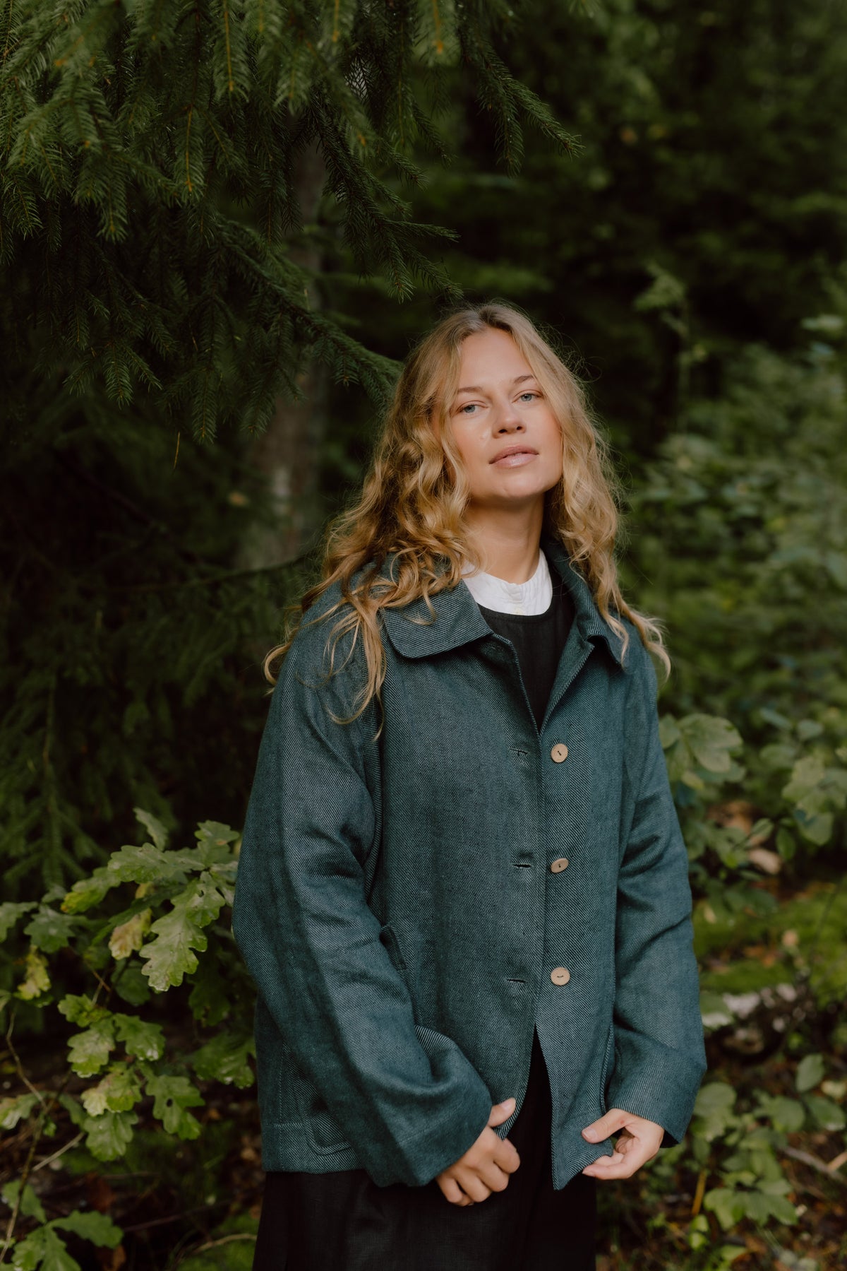 Oversized women's linen jacket Kate