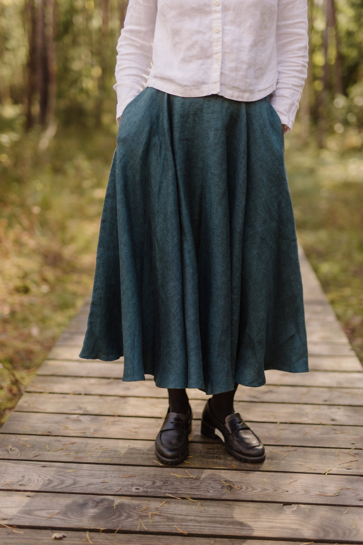 Full circle linen skirt Saulė