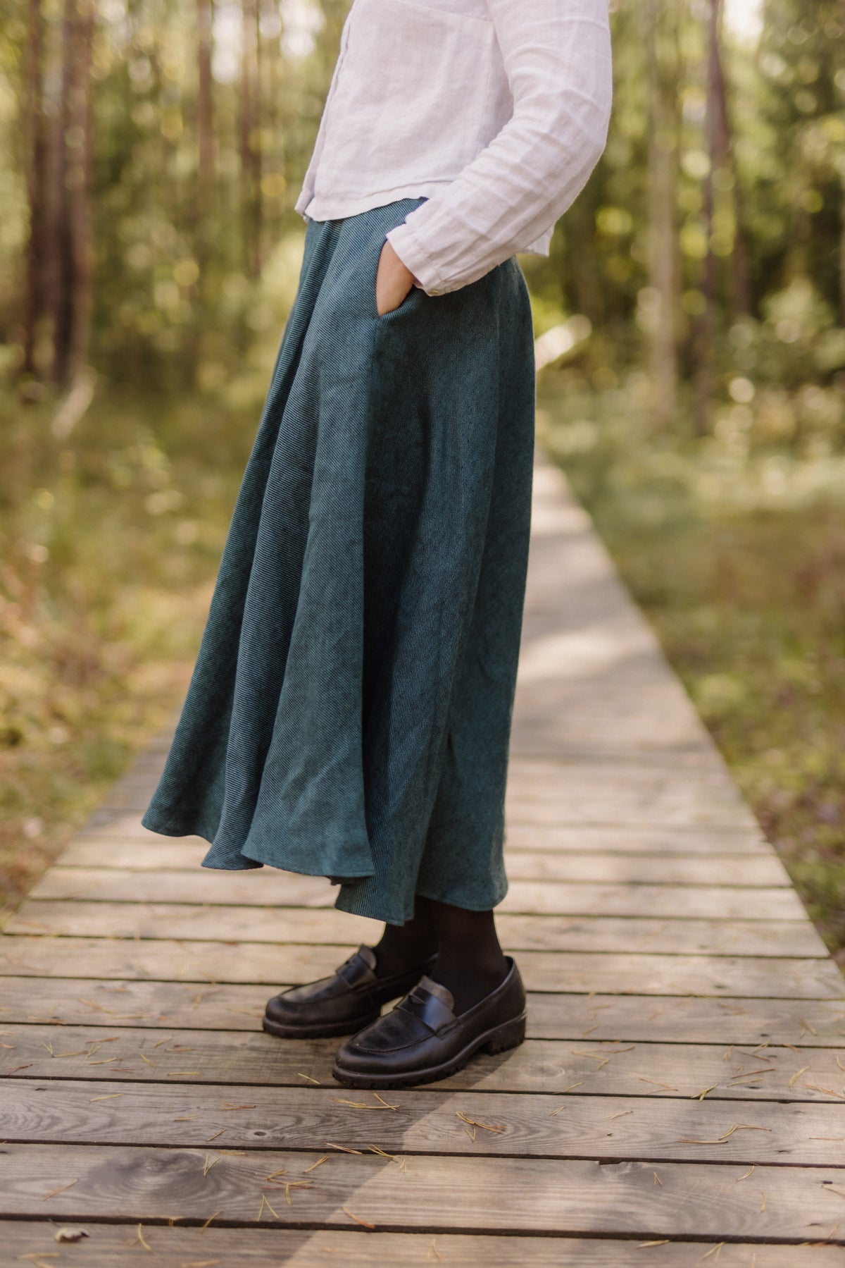 Full circle linen skirt Saulė