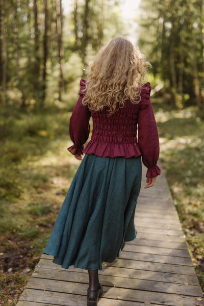 Full circle linen skirt Saulė