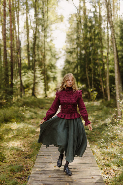 Full circle linen skirt Saulė