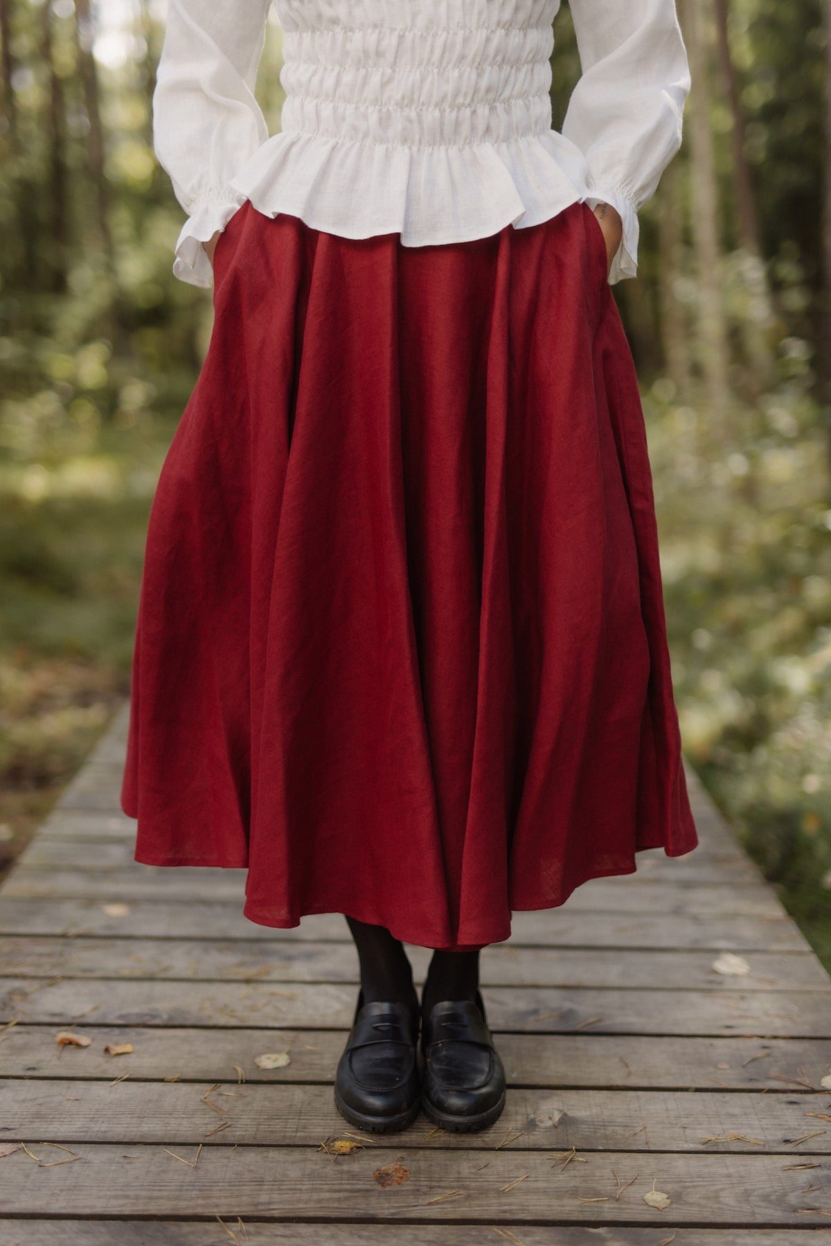 Full circle linen skirt Saulė